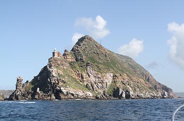 Scenic pic of Cape point lighthouse from the ocean