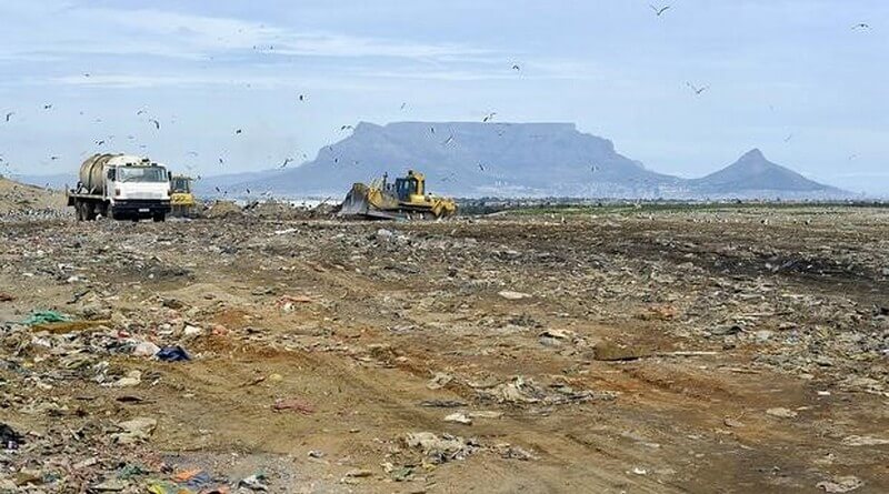 non-biodegradable waste at the dump