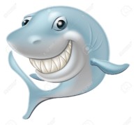 Cartoon of a grinning shark